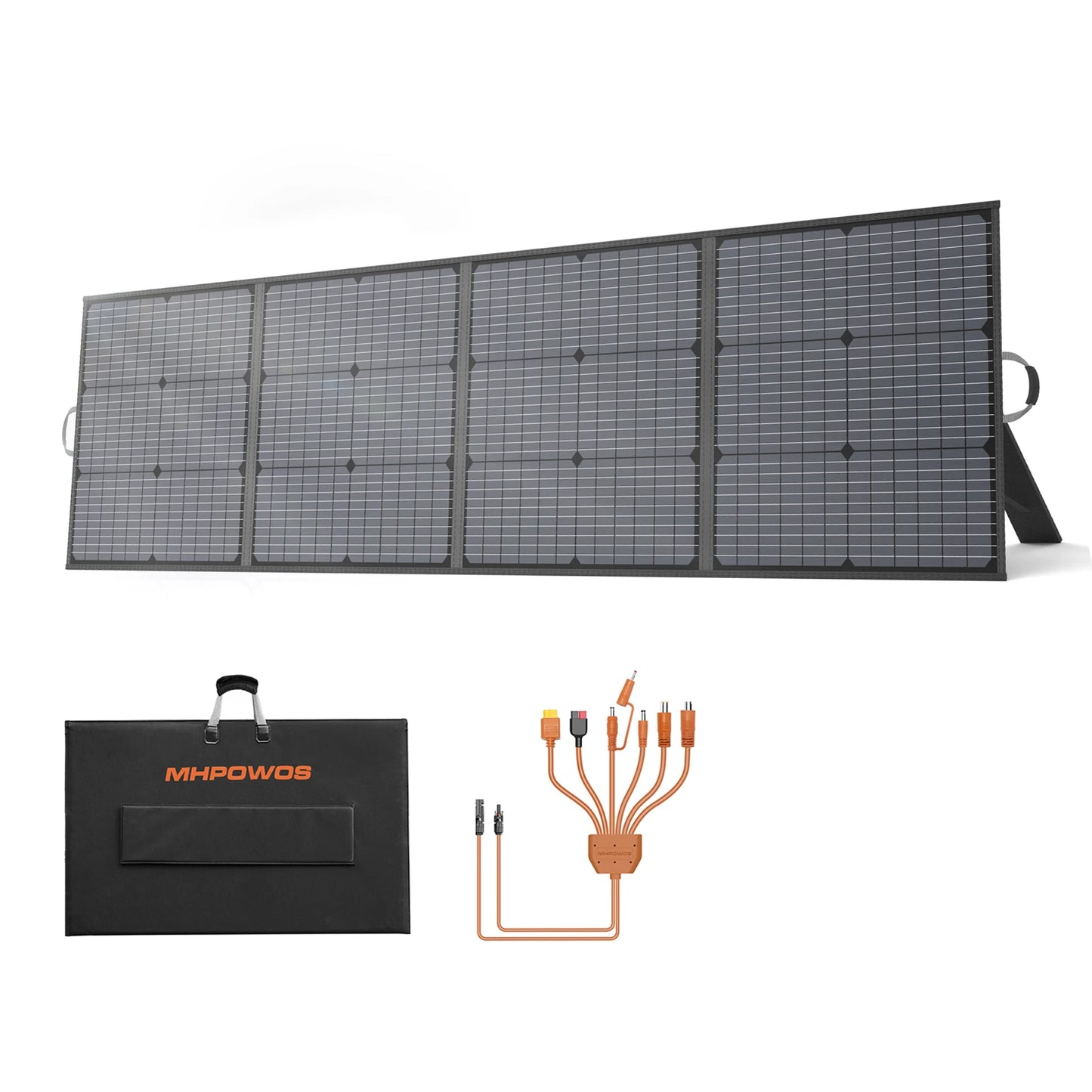 MHPOWOS 40V 220W Foldable Solar Panel, Waterproof IP67 Mobile Solar Charger for Power Supply, Laptop, Solar Generator, Fishing