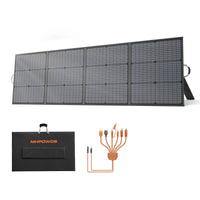 MHPOWOS 40V 220W Foldable Solar Panel, Waterproof IP67 Mobile Solar Charger for Power Supply, Laptop, Solar Generator, Fishing
