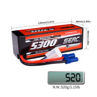 SUNPADOW Lipo Battery 5300mAh 2S 3S 4S 7.4V 11.1V 14.8V EC5 Plug 100C for RC Car Plane DJI Truck Tank Buggy Racing Boat Models