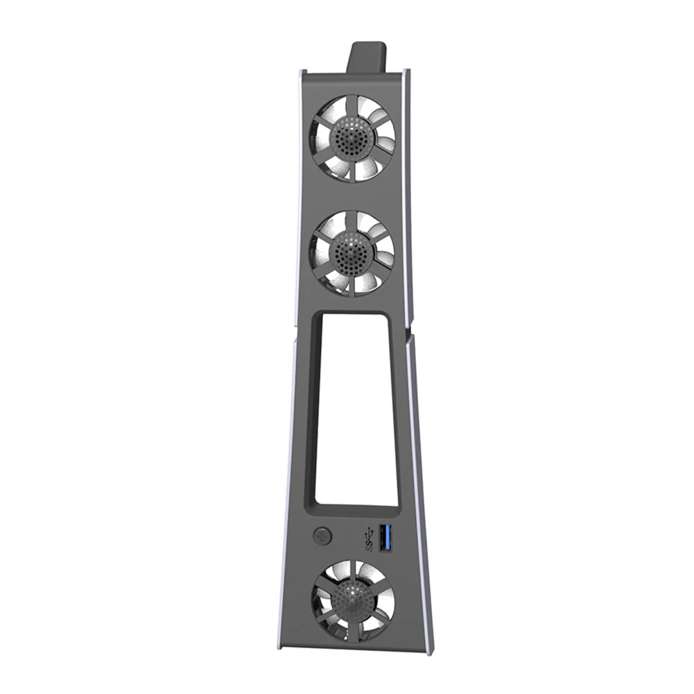 Cooling Fan for PS5 Slim Console(Digital/Disc) with Adjustable Speed Quiet Cooler Fan with LED Lights Efficient Cooling System