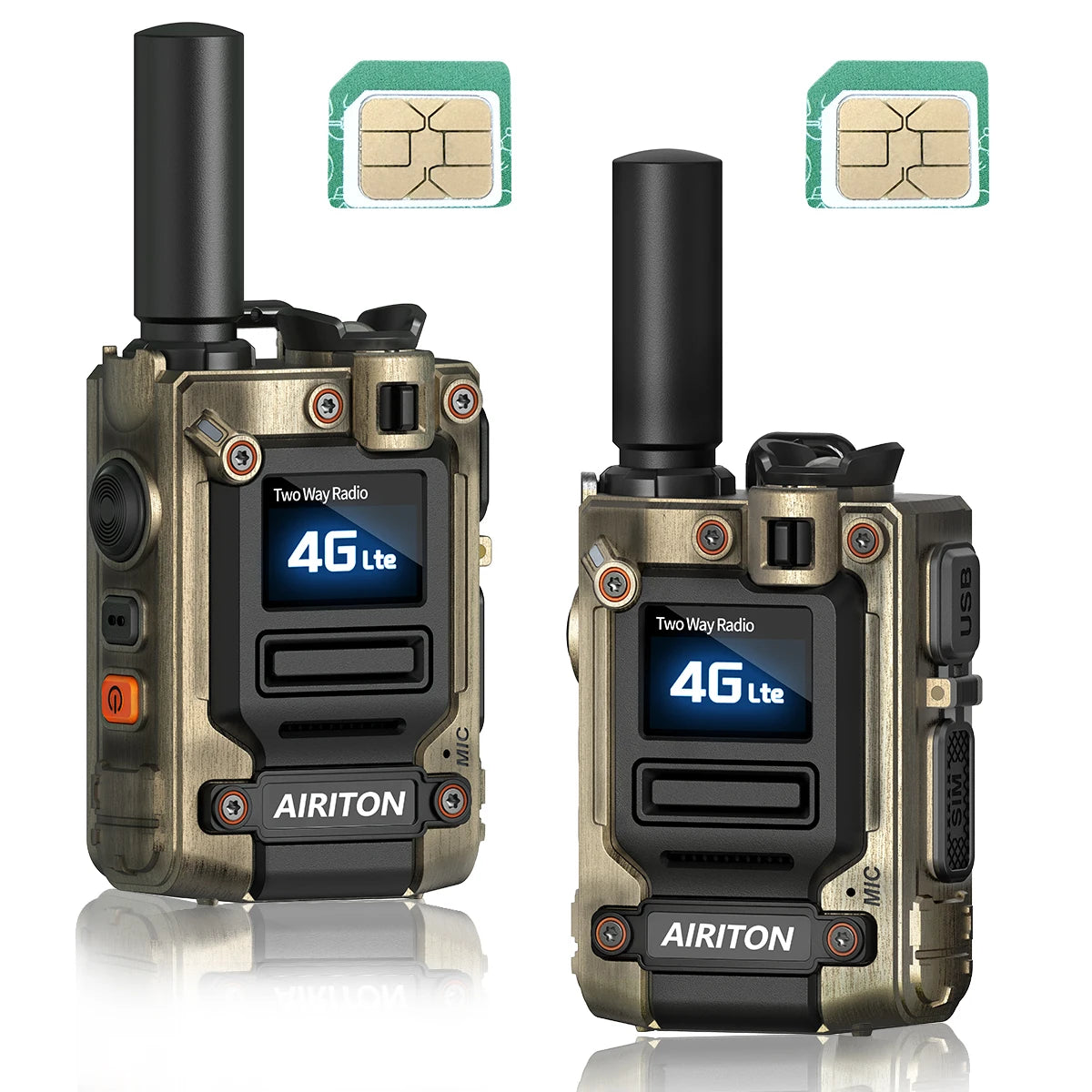 2X AI-G7 Global Network POC Radio Walkie Talkie 4G WiFi Unlimited Range Type-C Long Range Sim Card Two Way Radio for Hunting