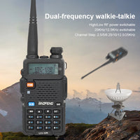 UV-5R Walkie Talkie 5W Dual Band Two Way Radio Commutator VHF/UHF 136-174MHz &400-520MHz Handheld Station Receiver Ham Radio Set