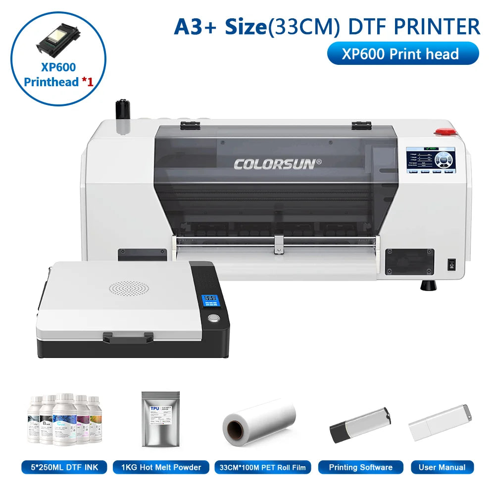 Colorsun DTF Printer Impressora A4/A3 Direct to Film T-Shirt Printing Machine Digital Inkjet DTF Printers For T-Shirt Hoodies