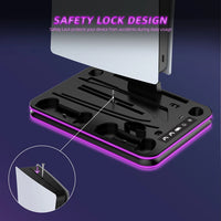 For PS5 Slim Cooling Stand PS5 cooling StationRGB Charging Base Dual Controller Charger Dock Station for PS5/PS5 Slim Accsessory