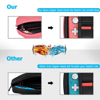 Storage Bag Nylon EVA Hard Game Console Protection Bag Thickened Shock Absorbing Double Compartment Dustproof for Switch Lite