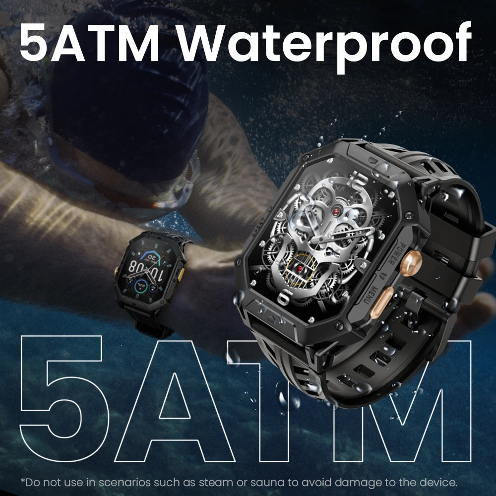 HAYLOU IRON N1 Smartwatchs 2.13’’ AMOLED Display 5ATM Waterproof Bluetooth Call Outdoor Sport Smart Watch 30 Days Battery Life
