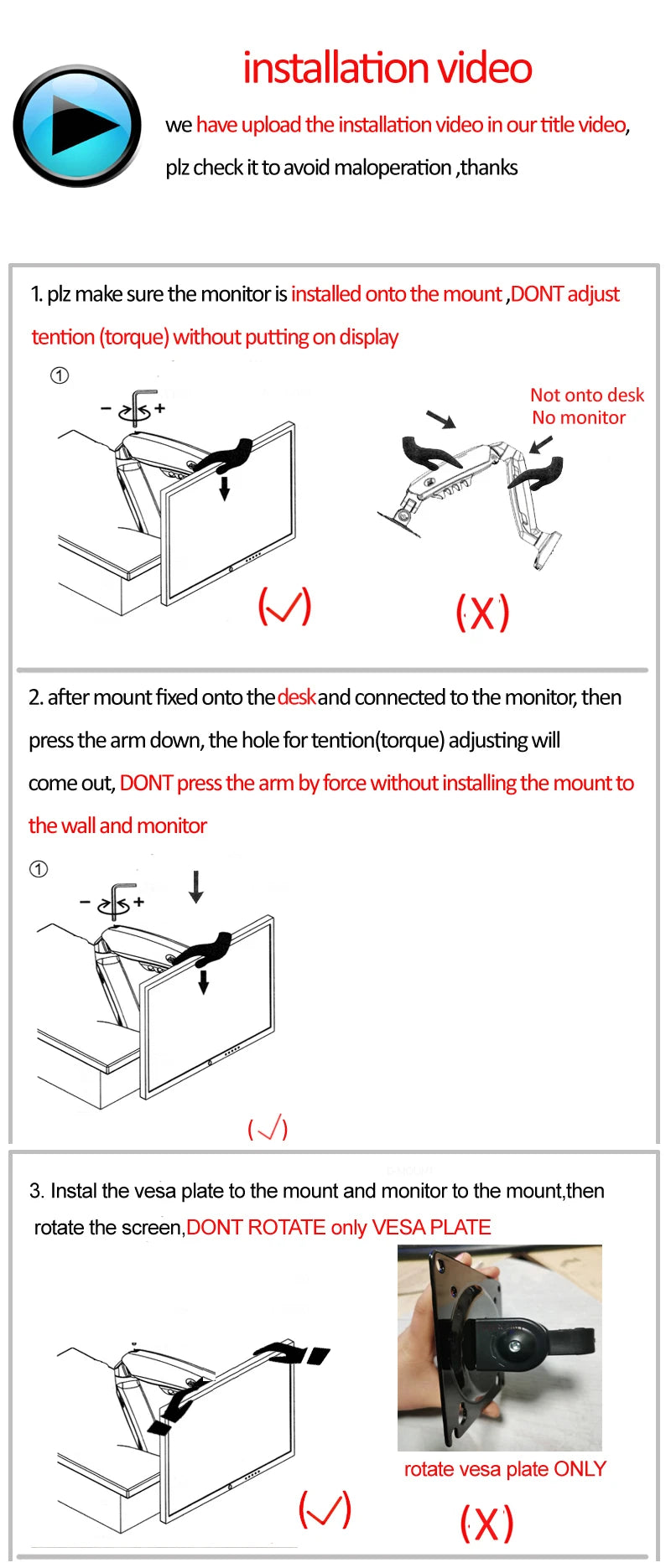 Northbayou F160-FP 10"-17" laptop mount 360 rotate 10"-27" air press full motion gas spring  10"-27" two monitor  clamp desk