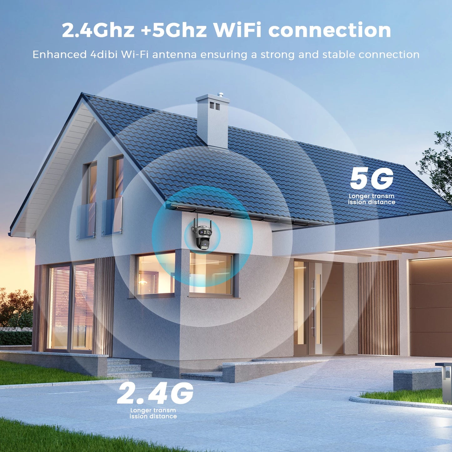 15MP 8K Wifi Camera Outdoor Three Lens Three Screens HD Wifi Security Camera Ai Human Detection PTZ 4K Home Surveillance Camera