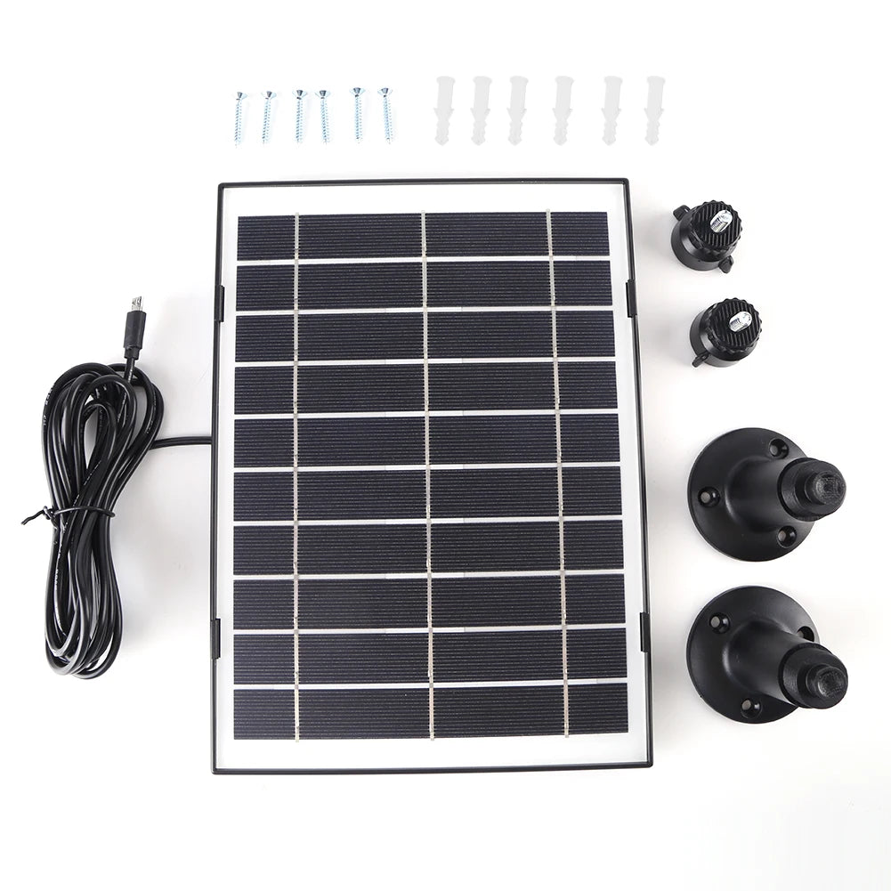 30W Solar Panel for Security Camera Micro USB/USB-C/DC5521 360°Adjustable Mount IP65 Waterproof for EufyCam/Wyze Cam