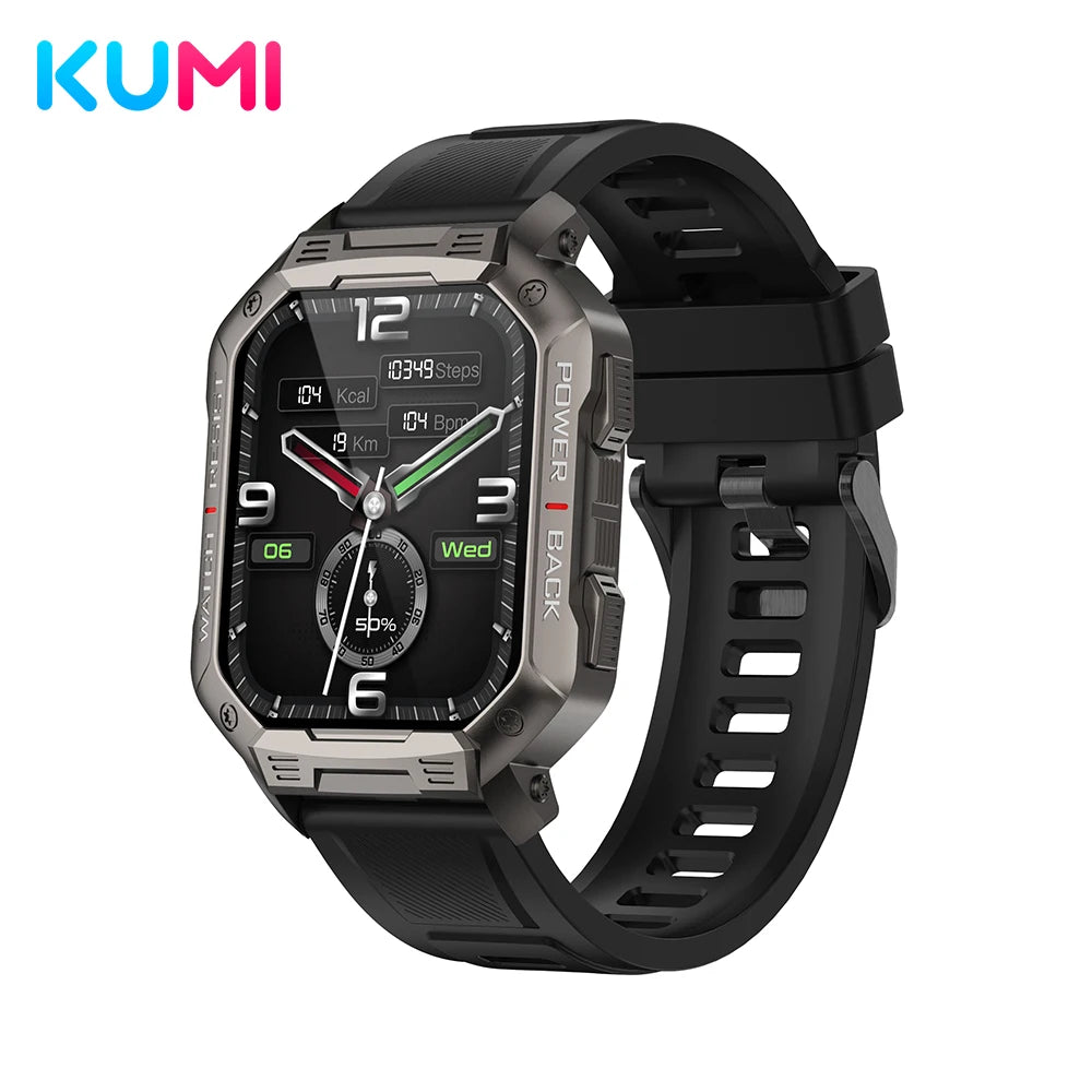 New KUMI U3 Pro Smart Watch 1.83'' Smartwatch Bluetooth Call 100+ Sport Heart Rate for Men Women Support IP68 Waterproof