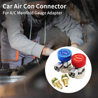 R134A A/C Manifold Gauge Adapter Copper Low/High Coupler Set A/C Adapter Air Conditioner Coolant Air Conditioning Accessories