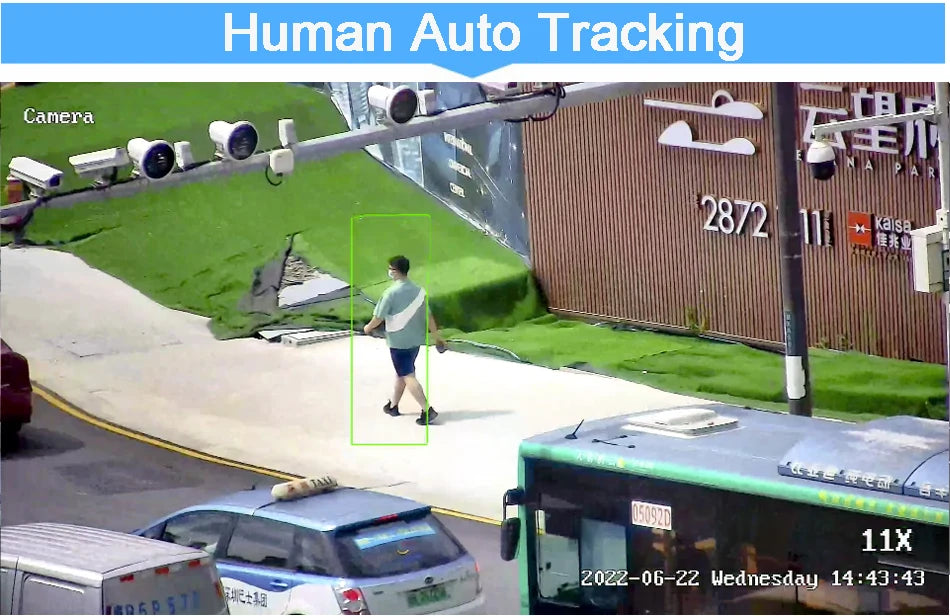 Metal Onvif Laser Infrared Auto Tracking Cruise 8MP 4K 90X Optical Zoom 360° Audio POE PTZ Surveillance Speed Dome IP Camera