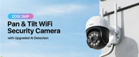ZOSI 3MP/4MP PTZ Wifi IP Camera H.265 Wireless Surveillance Security CCTV Camera P2P Audio Outdoor AI Human Detection HD Cameras