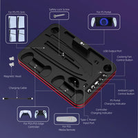 For PS5 Slim Cooling Stand PS5 cooling StationRGB Charging Base Dual Controller Charger Dock Station for PS5/PS5 Slim Accsessory