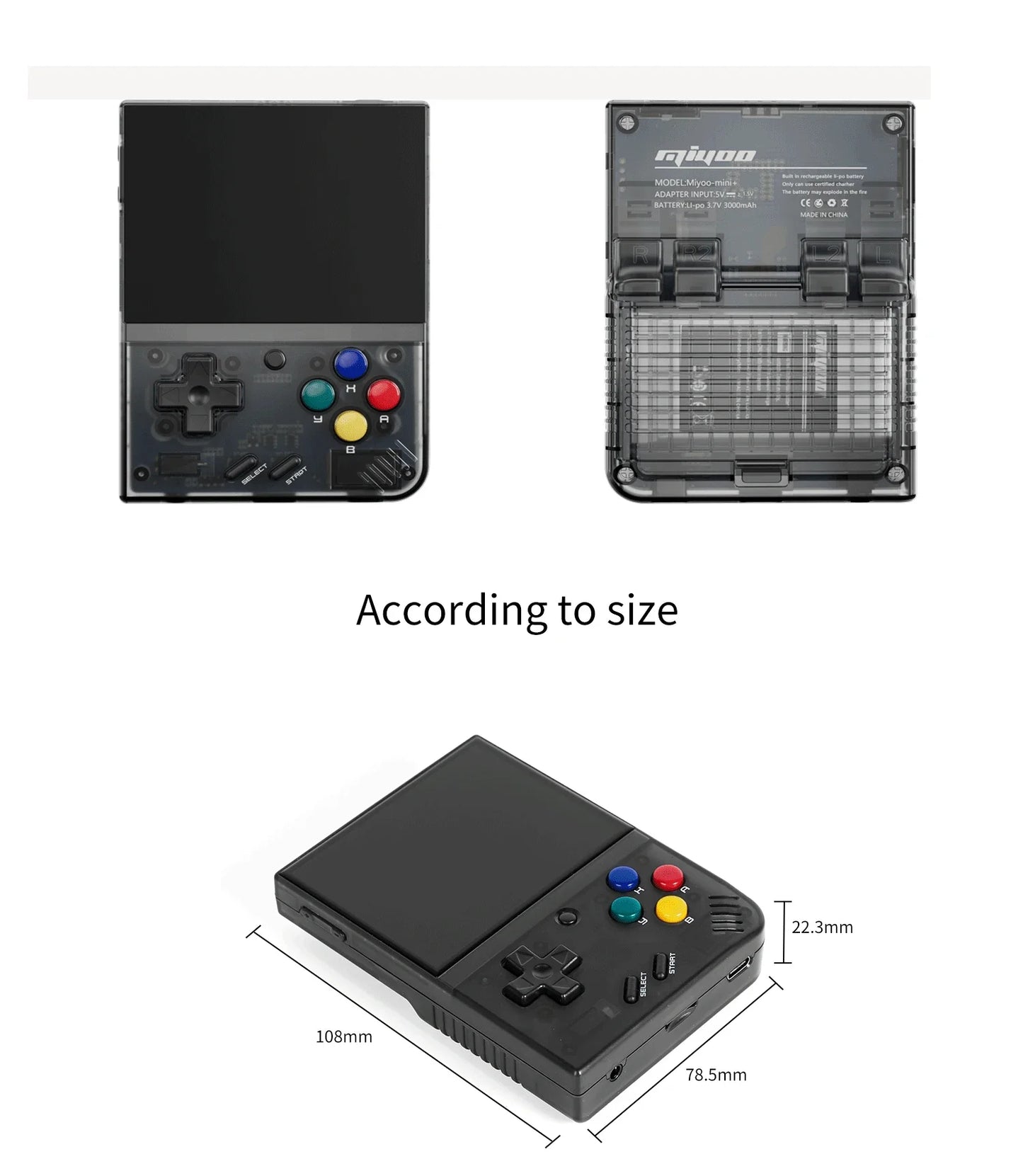 Miyoo Mini Plus Retro Handheld Console, 3.5'' IPS Screen, Linux Open Source Gaming Device