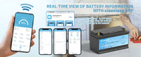 NEW 12V 100AH 120AH 135AH 200AH LiFePO4 Battery Built-in Bluetooth  BMS Power Batteries 6000 Cycles For RV Campers Golf Cart