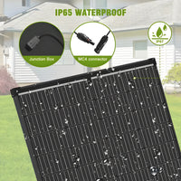 WERCHTAY 100W 12V 12BB Monocrystalline Solar Panel IP67 Waterwoof High-Efficiency & Easy to Install for RV Boat Roof Charging