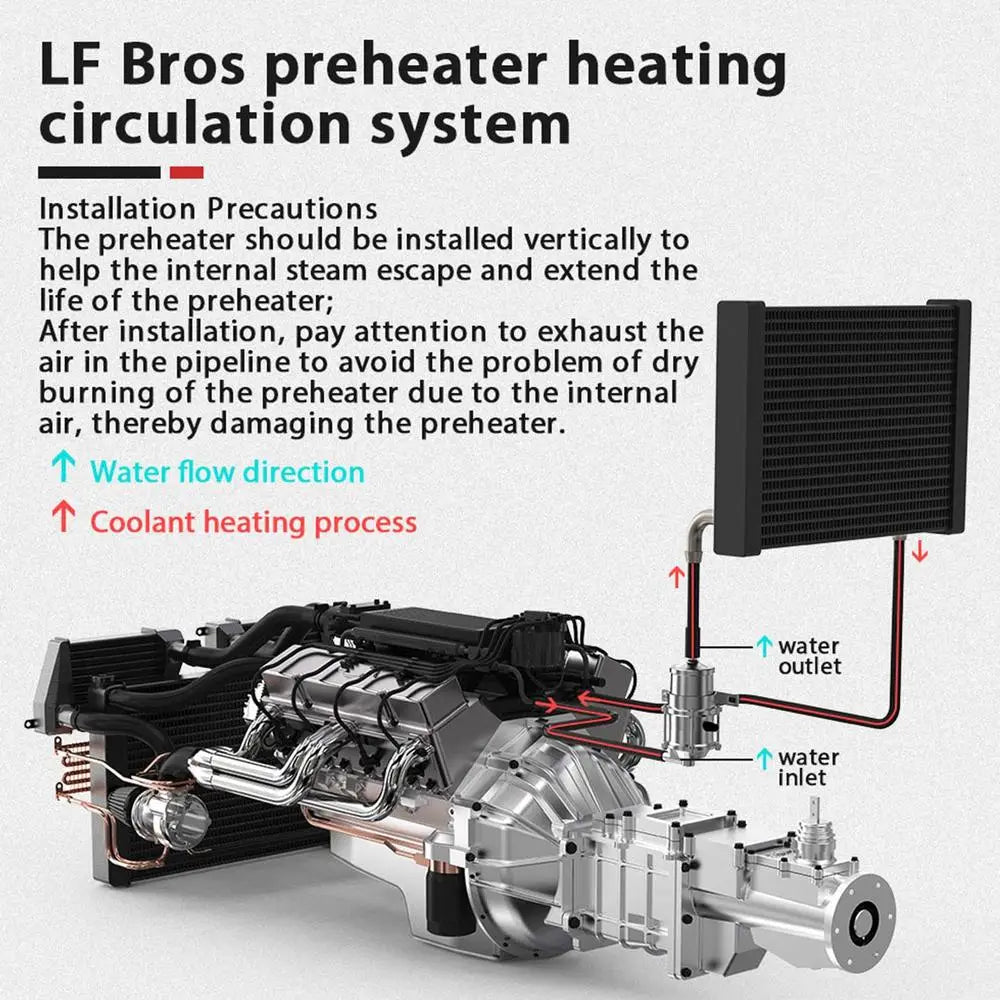220V 3000W Pre-start Engine Coolant Heater Preheater With Pump Car Heating Preheating Air Parking Heater Fast Heating