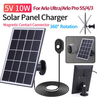 10W 5V Camera Solar Panel Charger Waterproof Security Camera Solar Panel with 3M Cable For Arlo Ultra/Ultra 2/Pro 5S/Pro 4/Pro 3