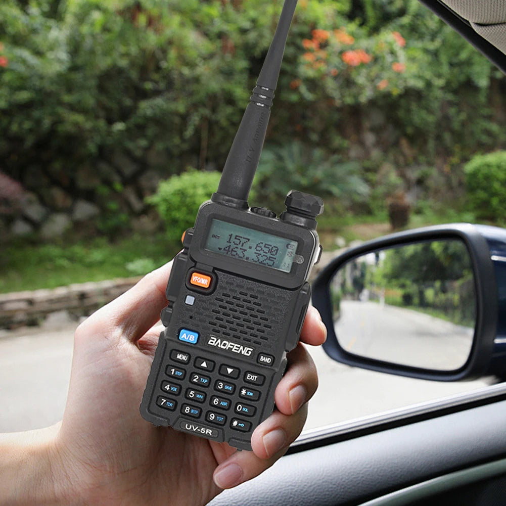 UV-5R Walkie Talkie 5W Dual Band Two Way Radio Commutator VHF/UHF 136-174MHz &400-520MHz Handheld Station Receiver Ham Radio Set