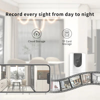 4PC Ease Life APP, Security Camera Indoor, 1080P Pet Camera, Pet Camera with Phone App, Foldable Baby Camera for Home Security,