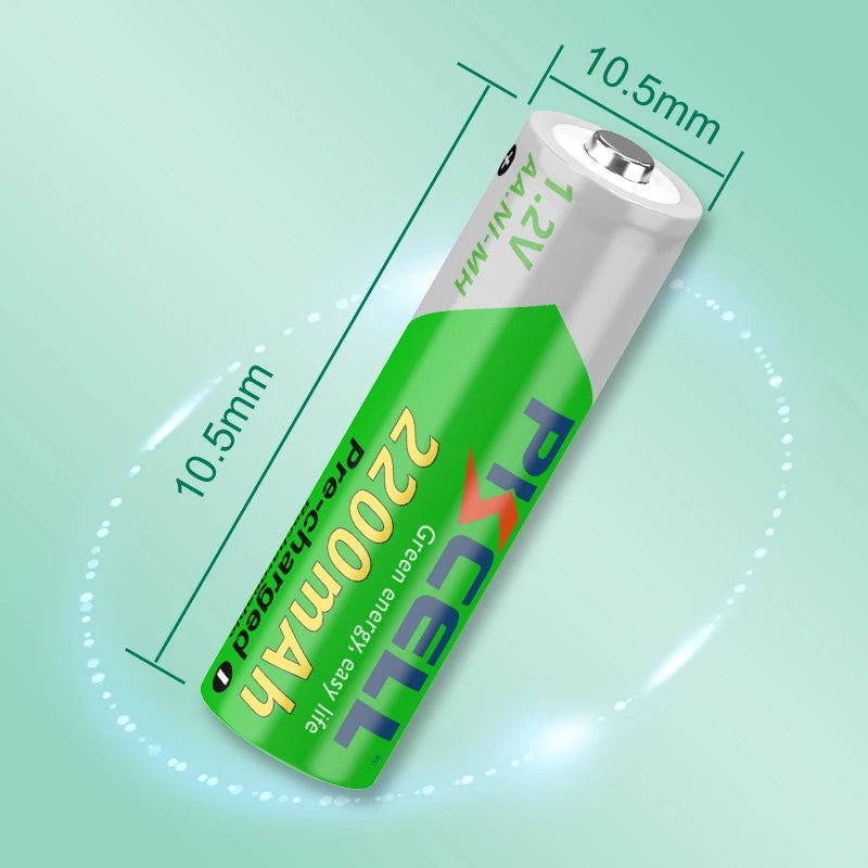 2/4/8/12/20PC AA 2200mAh Rechargeable Battery 1.2V NIMH 2A AA Pre-charged LSD Batteries for clock,toys,wireless mouse