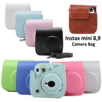 Fujifilm Instax Mini Camera Case Bag PU Leather Cover with Shoulder Strap For Instax Mini 9 Mini 8 Mini 11 Instant Film Cameras