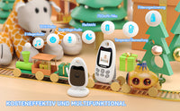 BOIFUN Baby Monitor with Camera Portable Vox Function Temperature Sensor Video 2.4 GHz Smart Standby 720p Bidirectional Voice