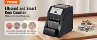 SucceBuy 230/300Coins/Min USD Coin Sorter Counter Professional Electric Automatic Machine LED Display for School Shop Bank Black
