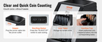 SucceBuy 230/300Coins/Min USD Coin Sorter Counter Professional Electric Automatic Machine LED Display for School Shop Bank Black
