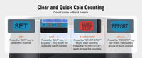 SucceBuy 230/300Coins/Min USD Coin Sorter Counter Professional Electric Automatic Machine LED Display for School Shop Bank Black