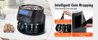 SucceBuy 230/300Coins/Min USD Coin Sorter Counter Professional Electric Automatic Machine LED Display for School Shop Bank Black