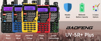 BAOFENG UV-5R+ Plus Two Way Radio, Long Range for Adults Rechargeable with Earpiece, Walkie Talkie，144-148 420-450MHz,Yellow