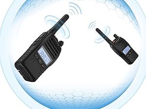 BAOFENG BF-88ST Pro Walkie Talkie, Upgraded Long Range Rechargeable License-Free PMR446 Two Way Radios with LCD Display,4 Pack