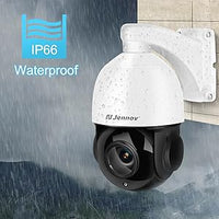 Jennov 4K 8MP Outdoor PTZ IP POE Camera 20X Optical Zoom & Human Detection, 320ft IR Night Vision,  Hikvision Onvif Compatible