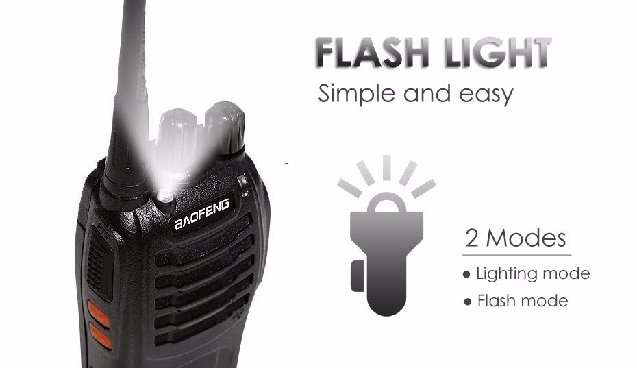1-4 PCS Baofeng BF-888S UHF Walkie Talkie Long Range VOX Two Way Radio + Earpiece
