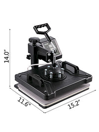 SucceBuy Combo Heat Press Machine 5/6/8 in 1 30*38CM 38*38CM Muntifunctional Sublimation Printer Transfer Mug Hat Plate T-Shirt