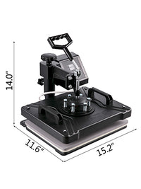 SucceBuy Combo Heat Press Machine 5/6/8 in 1 30*38CM 38*38CM Muntifunctional Sublimation Printer Transfer Mug Hat Plate T-Shirt