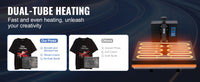 SucceBuy Heat Press Machine 15" x 15" /16" x 20" /16" x 24" Sublimation Printer Manual Clamshell Transfer on DIY T-shirt Pillow