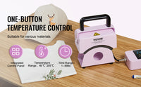 SucceBuy Hat Press Machine Mini Hat Heat Press for Caps Cap Heat Press Machine Safety Base and Glove Automatic Shut-Off Purple