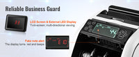 VEVOR 1000 Pcs/Min Money Counter Business Cash Register Euros Bills Fake Banknote Detector by UV and MG Function for Banks Shops
