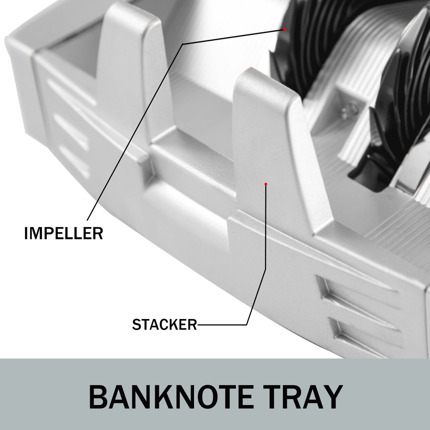 VEVOR 1000 Pcs/Min Money Counter Business Cash Register Euros Bills Fake Banknote Detector by UV and MG Function for Banks Shops