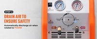 SucceBuy 3/4 1HP Refrigerant Recovery Machine Portable AC Recovery Machine 60Hz Recovery Machine HVAC for Car Air Conditioning