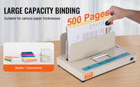 VEVOR Thermal Binding Machine 500 Sheets 50mm Binding Thickness A3(Short Edge)/A4/A5 Document with Infrared Optical Detection