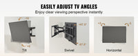 VEVOR Full Motion TV Mount Fit for Most 26-90in TVs Swivel Tilt Horizontal Adjustment TV Wall Mount Bracket W/ Articulating Arms