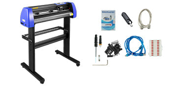 SucceBuy 28-34 Inch Vinyl Cutter Machine W/ Floor Stand Vinly Sign Cutting Plotter Starter Kits Software Adjustable Force  Speed