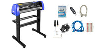SucceBuy 28-34 Inch Vinyl Cutter Machine W/ Floor Stand Vinly Sign Cutting Plotter Starter Kits Software Adjustable Force  Speed