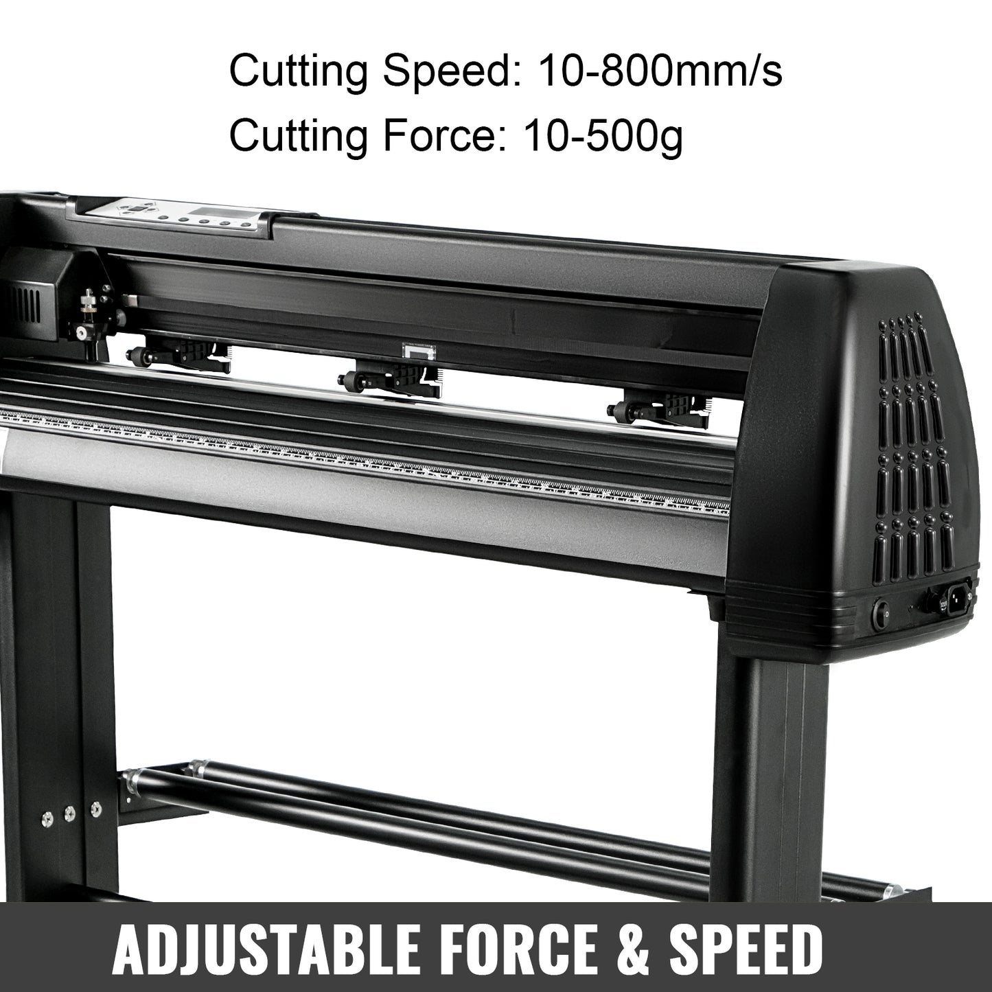 SucceBuy 28-34 Inch Vinyl Cutter Machine W/ Floor Stand Vinly Sign Cutting Plotter Starter Kits Software Adjustable Force  Speed