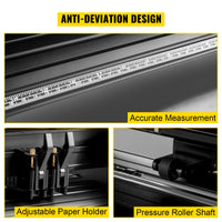 SucceBuy Vinyl Cutter Machine Computer Windows Software 3 Blades Pen Holder 14Inch 375MM Max Paper Feed Printer Cutting Plotter